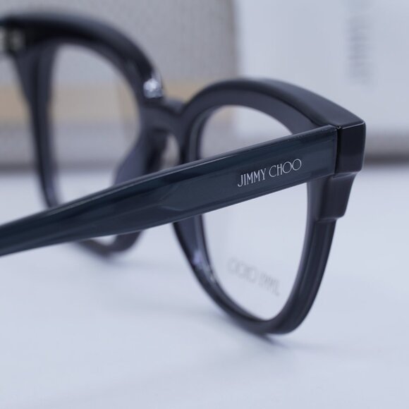 Jimmy Choo JC176 018R 00 Cat Eye Eyeglasses - Dark Gray Glittergy 49mm - Picture 5 of 8
